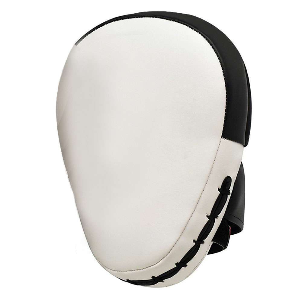White and Black Contoured Focus Mitt with Side Lacing